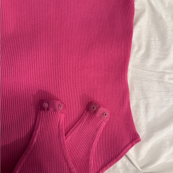 Pink Ribbed Bodysuit - Picture 2 of 4